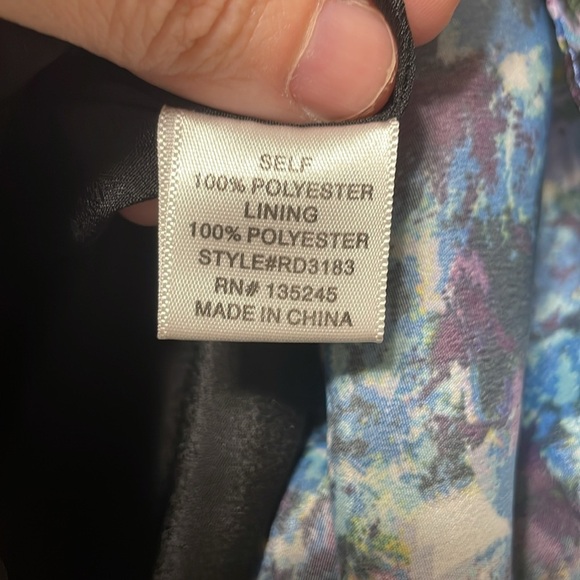 Rieley Women Mini Dress Large Blue Abstract Contemporary Preppy Coastal Cowgirl - Picture 8 of 12